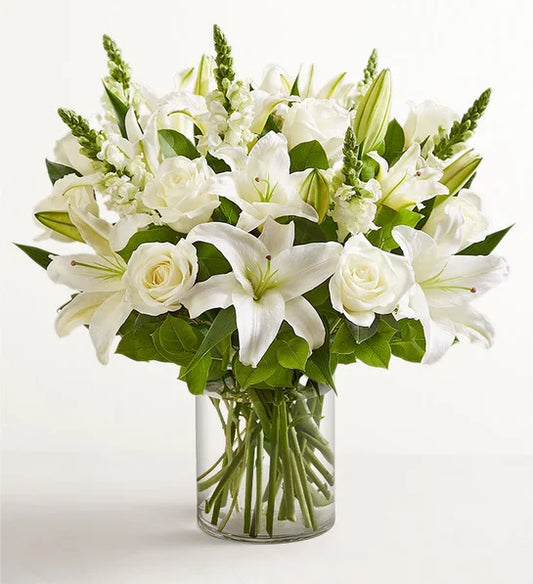 Classic White Sympathy Floral Arrangement