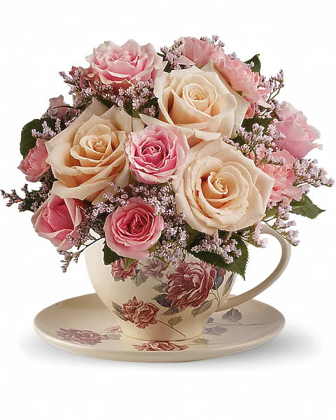 Victorian Teacup Garden Bouquet