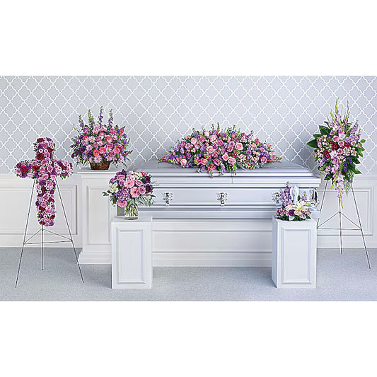 Lavender Grace Floral Basket