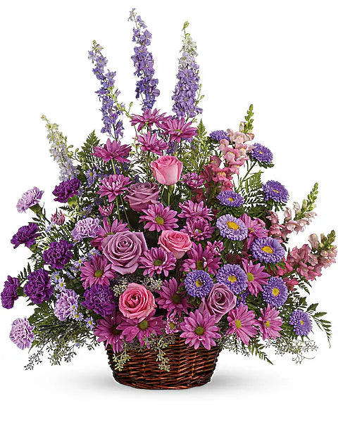 Lavender Grace Floral Basket